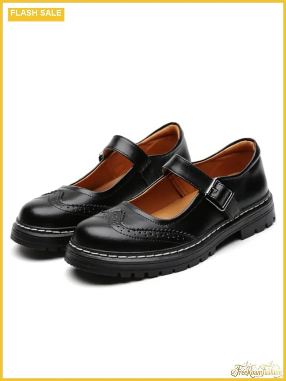 Mary Jane Platform Non-Slip Casual Dress Shoes Adjustable Strap